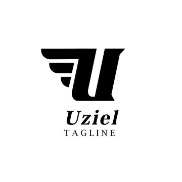 Basic RGBPoint Letter U Logo. U Lettering Design Vector with wings イラスト素材