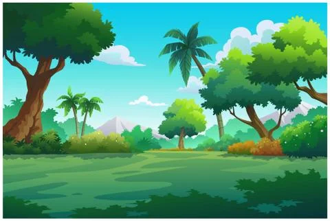 Basic RGBVector illustration mountain and sky color bright. Stock Illustration