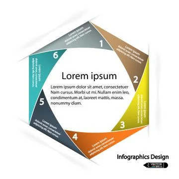 Basic rgmodern hexagon infographics options banner Stock Illustration