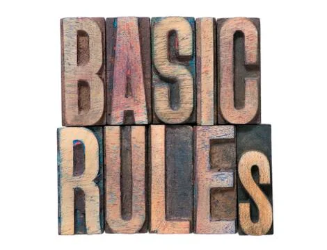 Basic rules isolated Stock Photos