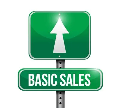 Basic sales road sign illustrations design over white Ilustração Stock