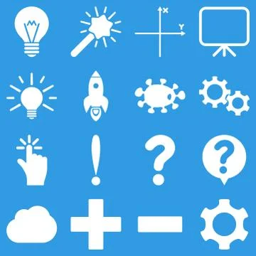 Basic science and knowledge icons イラスト素材