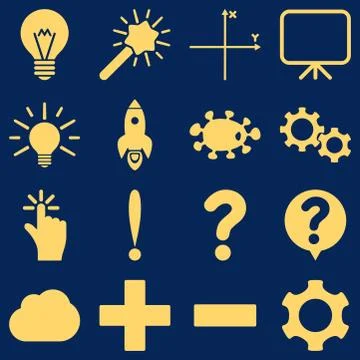 Basic science and knowledge icons イラスト素材