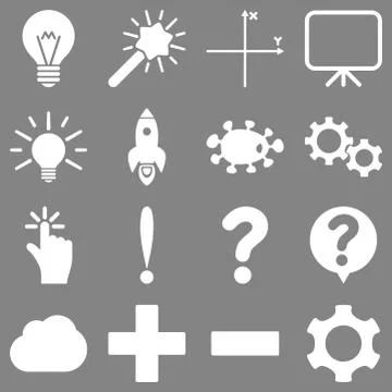 Basic science and knowledge icons Stock Illustration