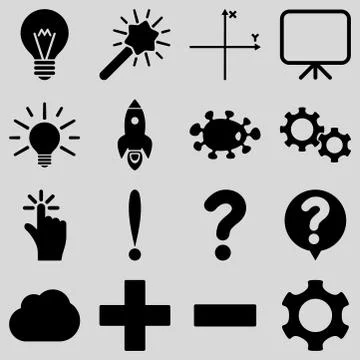 Basic science and knowledge icons イラスト素材