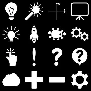 Basic science and knowledge icons Stock Illustration