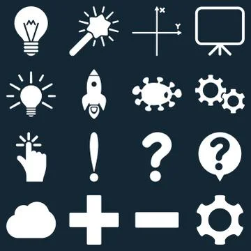 Basic science and knowledge icons イラスト素材