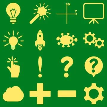 Basic science and knowledge icons Stock Illustration