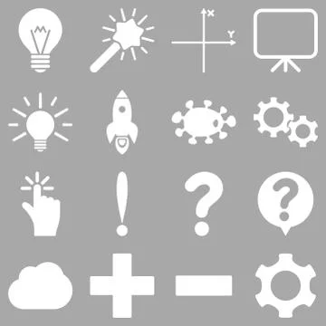 Basic science and knowledge icons Stock Illustration