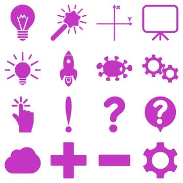 Basic science and knowledge icons Stock Illustration