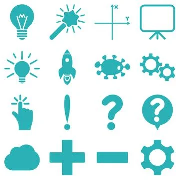 Basic science and knowledge icons イラスト素材