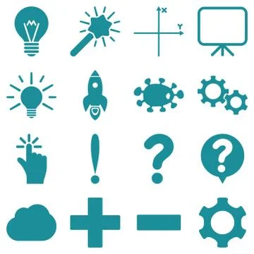 Basic science and knowledge icons イラスト素材