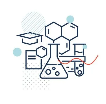 Basic Science Education Courses - Stock Icon Illustrazione stock