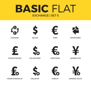 Basic set of exchange icons Stock-Illustration