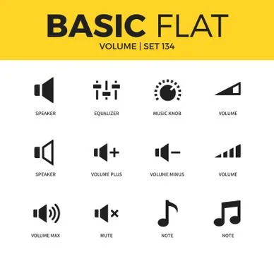 Basic set of icons Stock Illustration