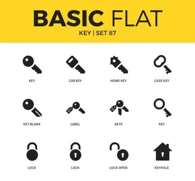 Basic set of key icons Stock-Illustration