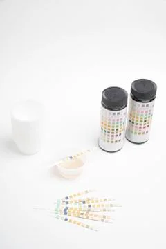 A Basic Set Of Urine Reagent Test Kit Stock Photos