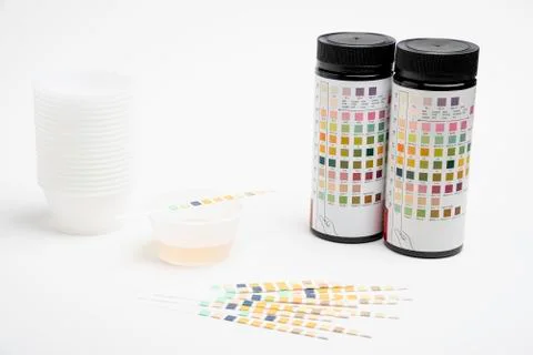 A Basic Set Of Urine Reagent Test Kit Stock Photos