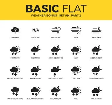 Basic set of weather bonus icons Illustrazione stock