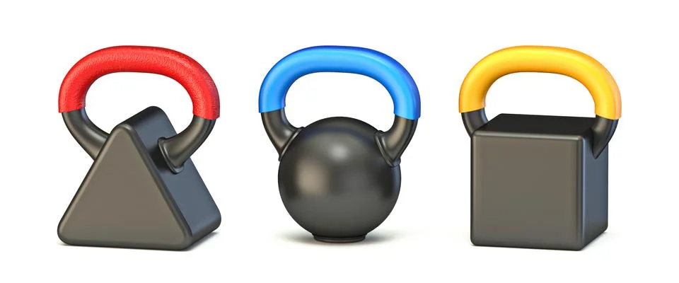Basic shape kettle bell weight 3D Stockillustratie