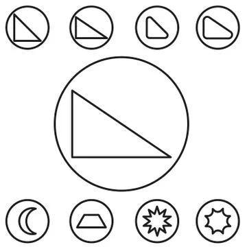 Basic shape set outline vector illustration Stock Illustration