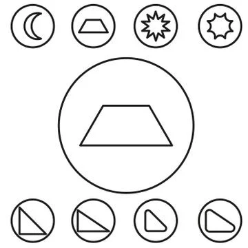 Basic shape set outline vector illustration Stock Illustration