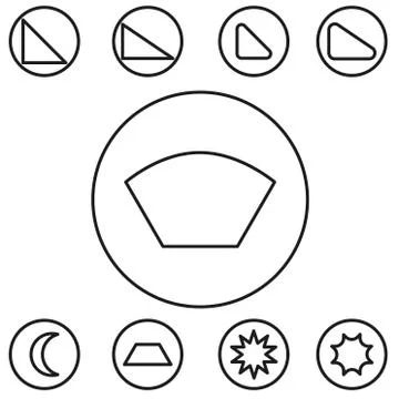 Basic shape set outline vector illustration Stock Illustration