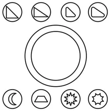 Basic shape set outline vector illustration Stock Illustration