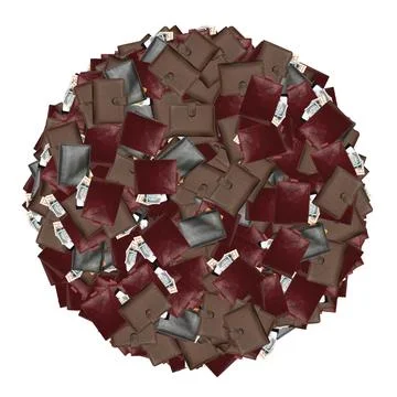 Basic shapes fonts with wallets inside dollars. Stock Illustration