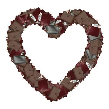 Basic shapes fonts with wallets inside dollars. Stock Illustration