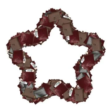 Basic shapes fonts with wallets inside dollars. Stock Illustration