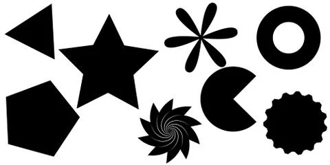 Basic shapes isolated over white background 스톡 일러스트