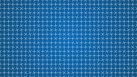 Basic shapes rotating white crosses animated blue background Stock Footage 119940199