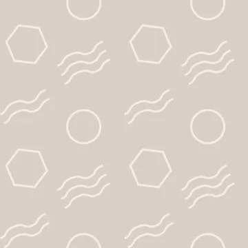 Basic shapes seamless pattern Stock Illustration