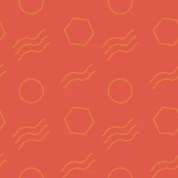 Basic shapes seamless pattern Stock Illustration