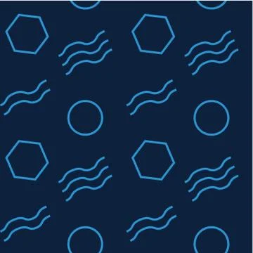 Basic shapes seamless pattern Stock Illustration