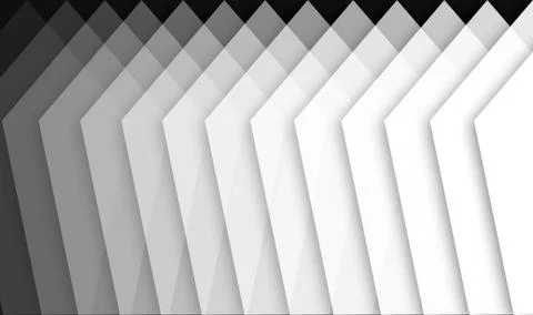 Basic shapes showing abstact gradiant from black to white Stock Illustration