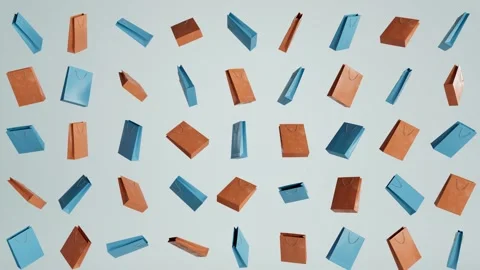 Basic Shopping Bag Background Looped 4K Video stock 348514921