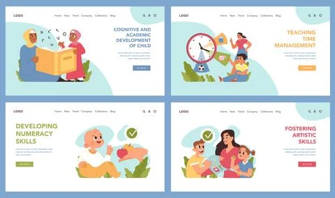 Basic skills set. Flat vector illustration Stock Illustration
