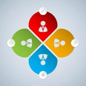 Basic social networking options Stock Illustration