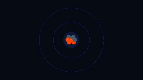 Basic structure of an atom Stock Footage 335400373