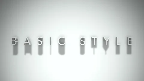 Basic style 3D title animation with shadows on a white background Stock Footage 296904202