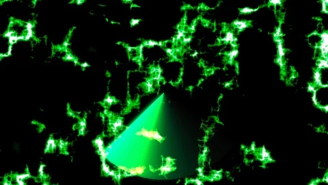 Basic Swap Radar of Green Cosmic Energy Motion Background Perfect Seamless Lo Stock Footage 112594811