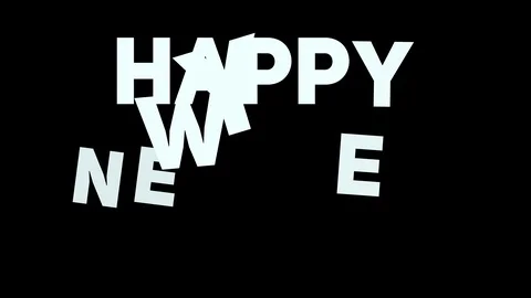 Basic text animation about new year 2019. Video stock 96407440