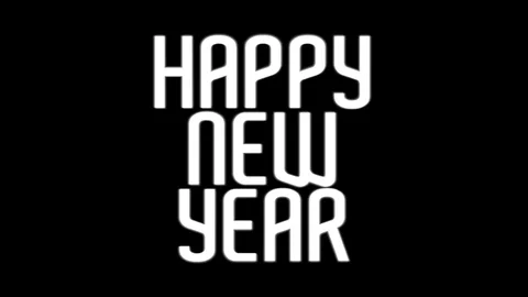 Basic text animation of "Happy New Year" Stock Footage 121097471