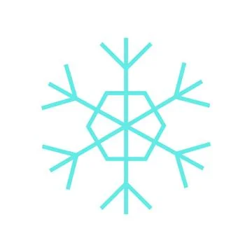 Basic Thin Snowflake Иллюстрация