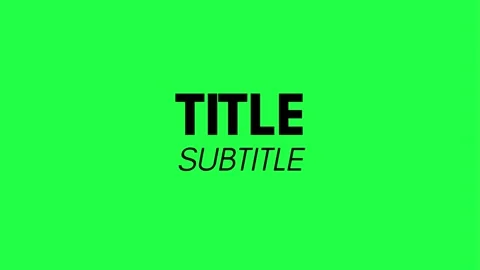 Basic Title subtitle line on green back Stock Footage 327914269