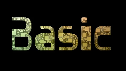 Basic Training Pixelated Text Merging Looping Pixels With Glitch Effect Stock Footage 113882213