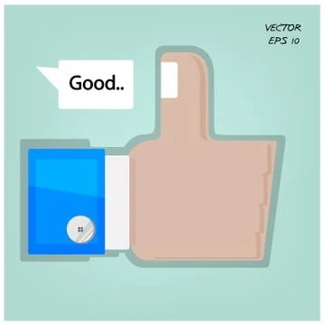 Basic Like us ,hand sign Stock Illustration