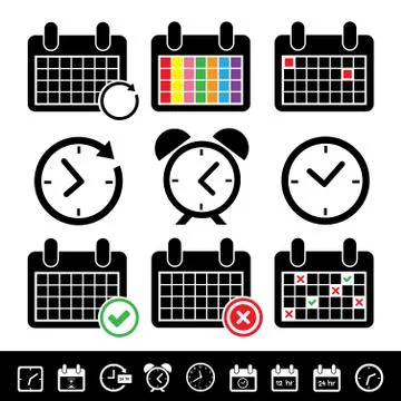 Basic vector calendar icon Stock Illustration